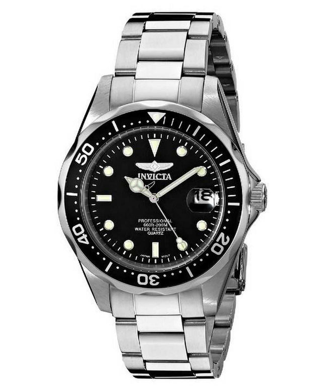 Orologio da uomo Invicta Pro Diver 200M al quarzo quadrante nero 8932