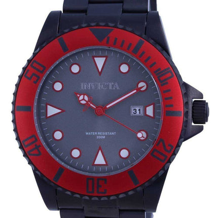 Orologio da uomo Invicta Pro Diver quadrante grigio in acciaio inossidabile al quarzo 90296 200M