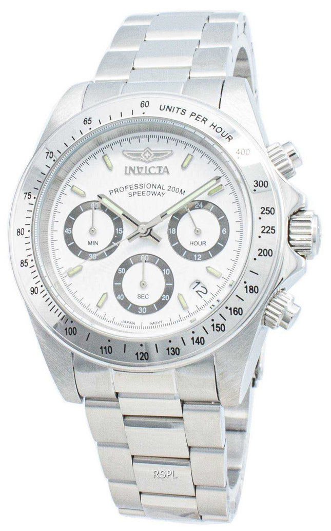 Invicta Speedway 200M Cronografo quadrante bianco 9211 orologio da uomo