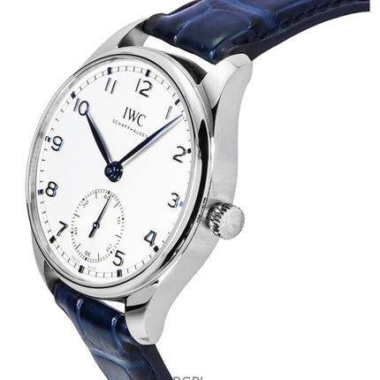 Orologio da uomo IWC Portugieser con cinturino in pelle e quadrante argentato, automatico, IW358304