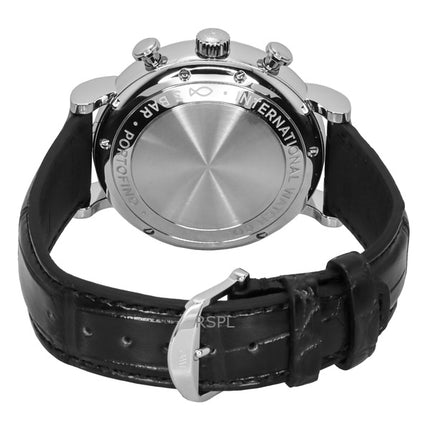 Orologio da uomo IWC Portofino Cronografo con cinturino in pelle e quadrante nero automatico IW391029
