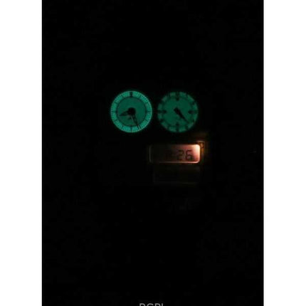Orologio da uomo Citizen Analog Digital Dual Time in acciaio inossidabile con quadrante verde al quarzo JG2147-85X