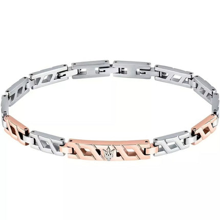 Bracciale Maserati Iconic in acciaio bicolore JM124AVD37 da uomo