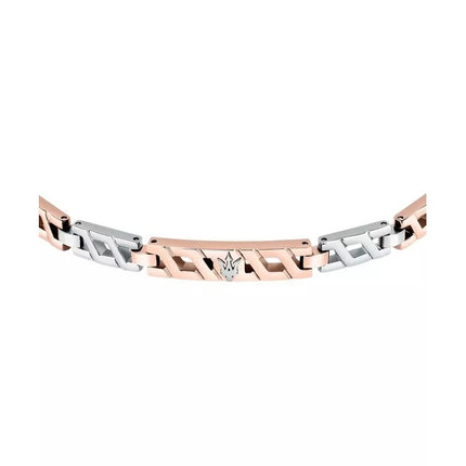 Bracciale Maserati Iconic in acciaio bicolore JM124AVD37 da uomo