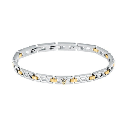 Bracciale Maserati Iconic in acciaio bicolore JM124AVD38 da uomo