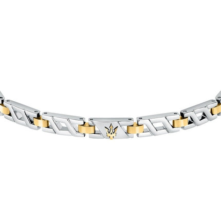 Bracciale Maserati Iconic in acciaio bicolore JM124AVD38 da uomo