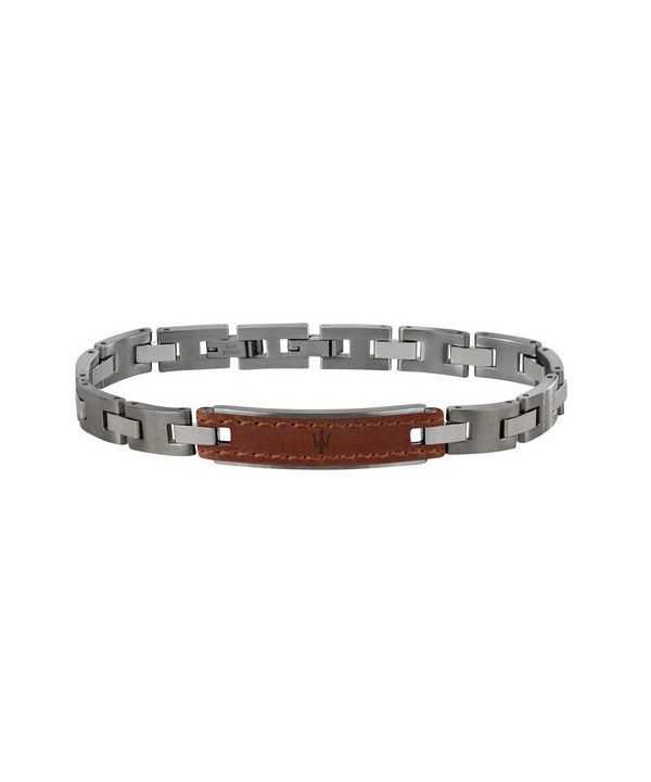 Bracciale da uomo Maserati Jewels in pelle e acciaio inossidabile JM218AMD01