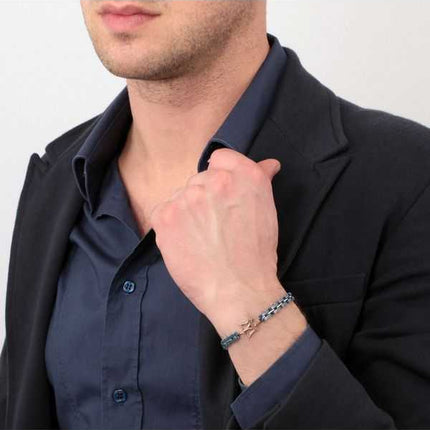 Bracciale Maserati Jewels in acciaio e ceramica JM219AQH14 da uomo