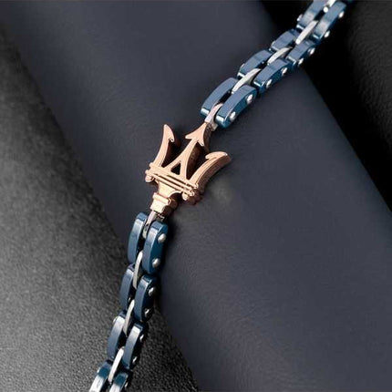 Bracciale Maserati Jewels in acciaio e ceramica JM219AQH14 da uomo
