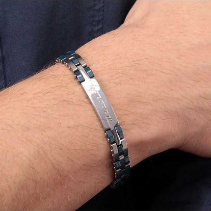 Bracciale Maserati Jewels in acciaio e ceramica JM220ASR01 da uomo