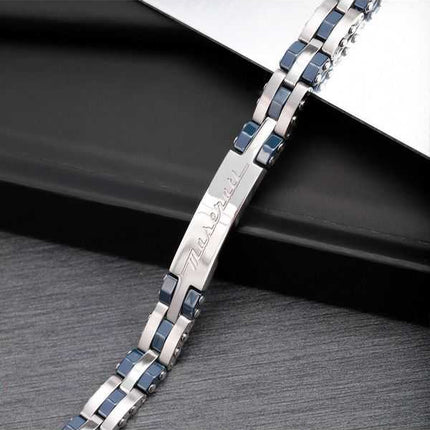 Bracciale Maserati Jewels in acciaio e ceramica JM220ASR01 da uomo