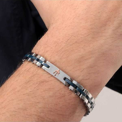 Bracciale Maserati Jewels in acciaio e ceramica JM220ASR08 da uomo