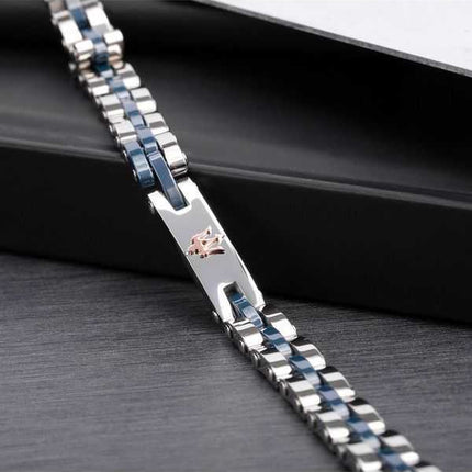 Bracciale Maserati Jewels in acciaio e ceramica JM220ASR08 da uomo