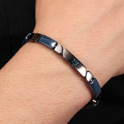 Bracciale Maserati Jewels in acciaio e ceramica JM221ATZ01 da uomo