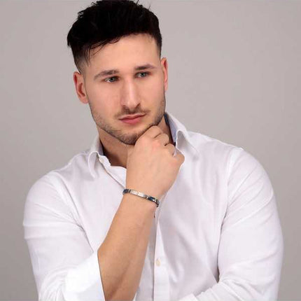 Bracciale Maserati Jewels in acciaio e ceramica JM221ATZ02 da uomo