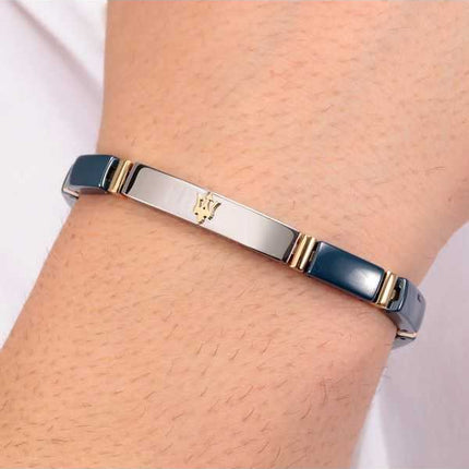 Bracciale Maserati Jewels in acciaio e ceramica JM221ATZ02 da uomo