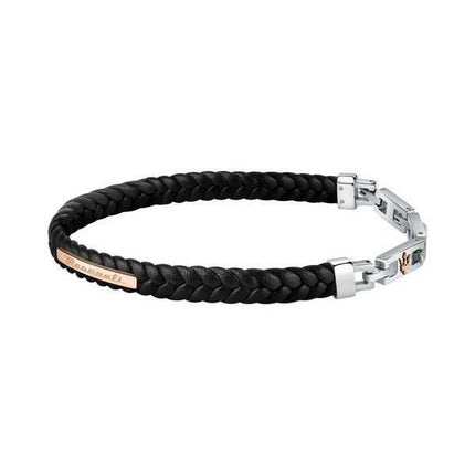 Maserati Jewels Bracciale in pelle e acciaio inossidabile JM222AVE01 da uomo