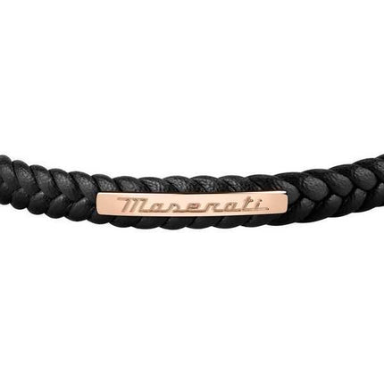 Maserati Jewels Bracciale in pelle e acciaio inossidabile JM222AVE01 da uomo
