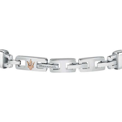 Maserati Jewels Bracciale in pelle e acciaio inossidabile JM222AVE01 da uomo