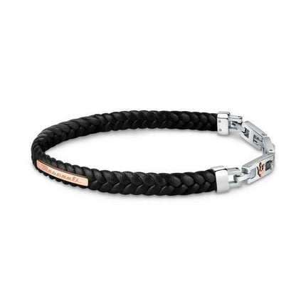 Maserati Jewels Bracciale in pelle e acciaio inossidabile JM222AVE01 da uomo