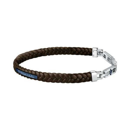 Maserati Jewels Bracciale in pelle riciclata e acciaio inossidabile JM222AVE03 da uomo
