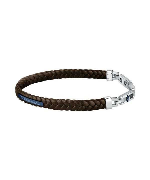 Maserati Jewels Bracciale in pelle riciclata e acciaio inossidabile JM222AVE03 da uomo