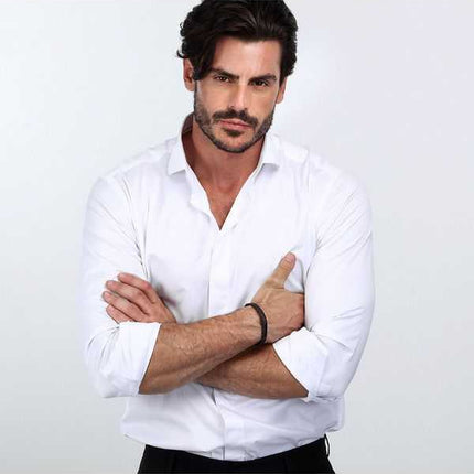 Maserati Jewels Bracciale in pelle riciclata e acciaio inossidabile JM222AVE03 da uomo