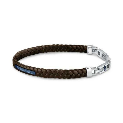 Maserati Jewels Bracciale in pelle riciclata e acciaio inossidabile JM222AVE03 da uomo