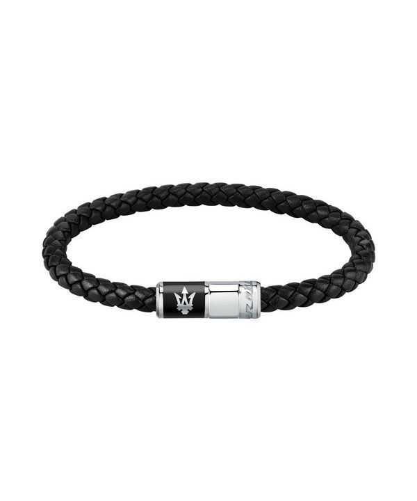 Maserati Jewels Bracciale in pelle riciclata e acciaio inossidabile JM222AVE07 da uomo