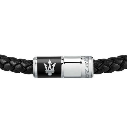 Maserati Jewels Bracciale in pelle riciclata e acciaio inossidabile JM222AVE07 da uomo