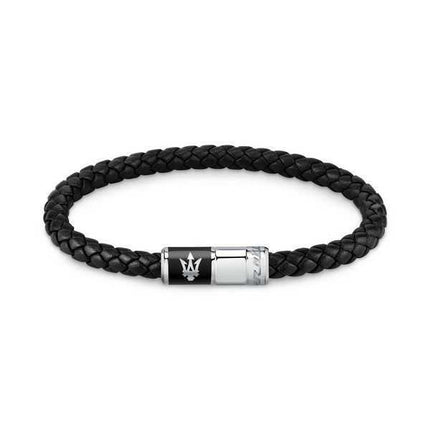Maserati Jewels Bracciale in pelle riciclata e acciaio inossidabile JM222AVE07 da uomo