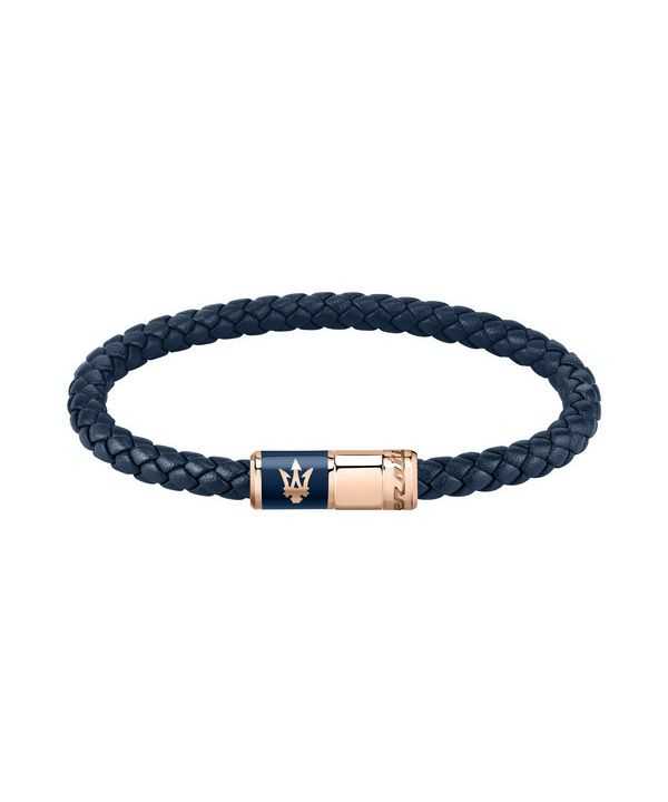 Maserati Jewels Bracciale in pelle riciclata e acciaio inossidabile JM222AVE09 da uomo