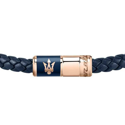 Maserati Jewels Bracciale in pelle riciclata e acciaio inossidabile JM222AVE09 da uomo
