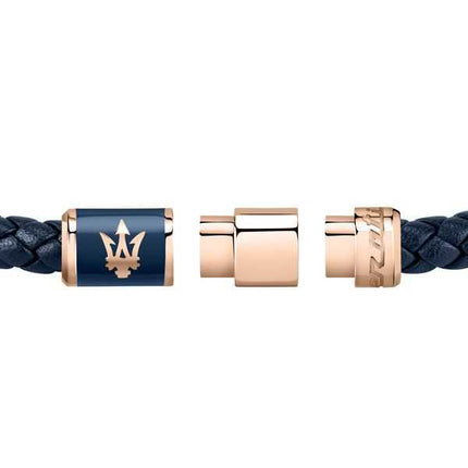 Maserati Jewels Bracciale in pelle riciclata e acciaio inossidabile JM222AVE09 da uomo