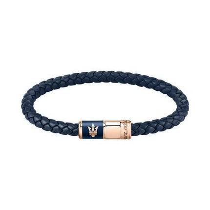 Maserati Jewels Bracciale in pelle riciclata e acciaio inossidabile JM222AVE09 da uomo