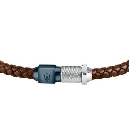 Maserati Jewels Bracciale in pelle riciclata e acciaio inossidabile JM223AVE15 da uomo