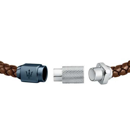 Maserati Jewels Bracciale in pelle riciclata e acciaio inossidabile JM223AVE15 da uomo