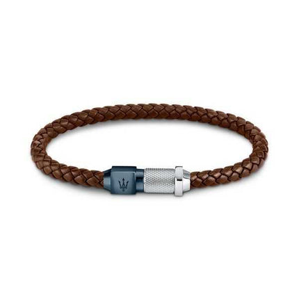 Maserati Jewels Bracciale in pelle riciclata e acciaio inossidabile JM223AVE15 da uomo