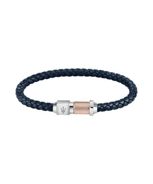 Maserati Jewels Bracciale in pelle riciclata e acciaio inossidabile JM223AVE16 da uomo