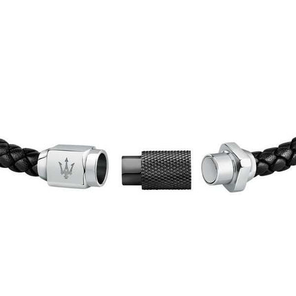 Maserati Jewels Bracciale in pelle riciclata e acciaio inossidabile JM223AVE18 da uomo