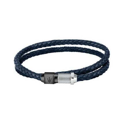 Maserati Jewels Bracciale in pelle riciclata e acciaio inossidabile JM223AVE19 da uomo