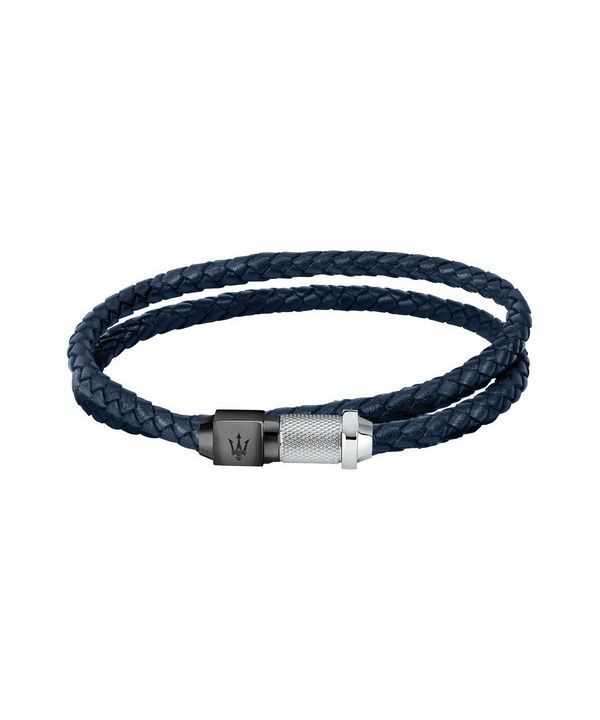 Maserati Jewels Bracciale in pelle riciclata e acciaio inossidabile JM223AVE19 da uomo