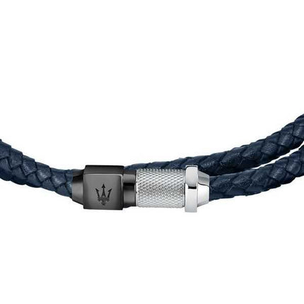 Maserati Jewels Bracciale in pelle riciclata e acciaio inossidabile JM223AVE19 da uomo