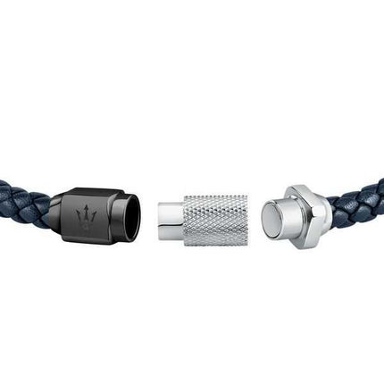 Maserati Jewels Bracciale in pelle riciclata e acciaio inossidabile JM223AVE19 da uomo