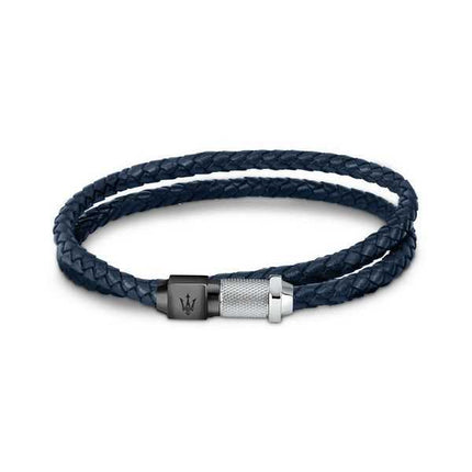 Maserati Jewels Bracciale in pelle riciclata e acciaio inossidabile JM223AVE19 da uomo