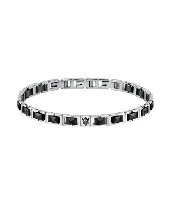 Maserati Jewels Bracciale In Acciaio E Ceramica JM420ATI07 Da Uomo