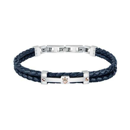 Maserati Jewels Bracciale in pelle riciclata e acciaio inossidabile JM422AVE10 da uomo