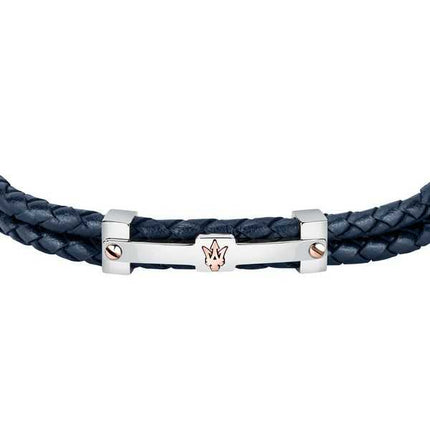 Maserati Jewels Bracciale in pelle riciclata e acciaio inossidabile JM422AVE10 da uomo