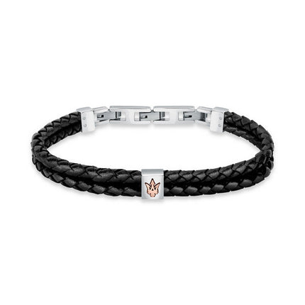 Maserati Jewels Bracciale in pelle riciclata e acciaio inossidabile JM422AVE13 da uomo