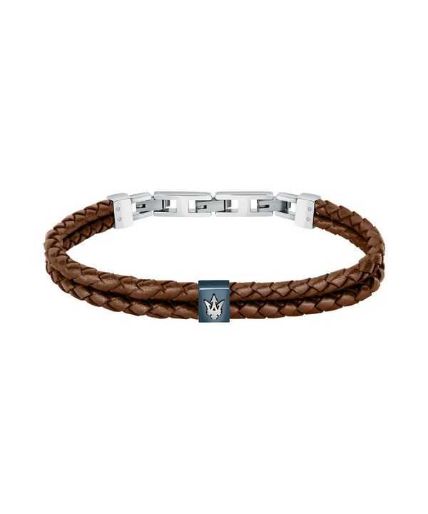 Bracciale Da Uomo Maserati Jewels In Pelle Riciclata E Acciaio Inossidabile JM422AVE14
